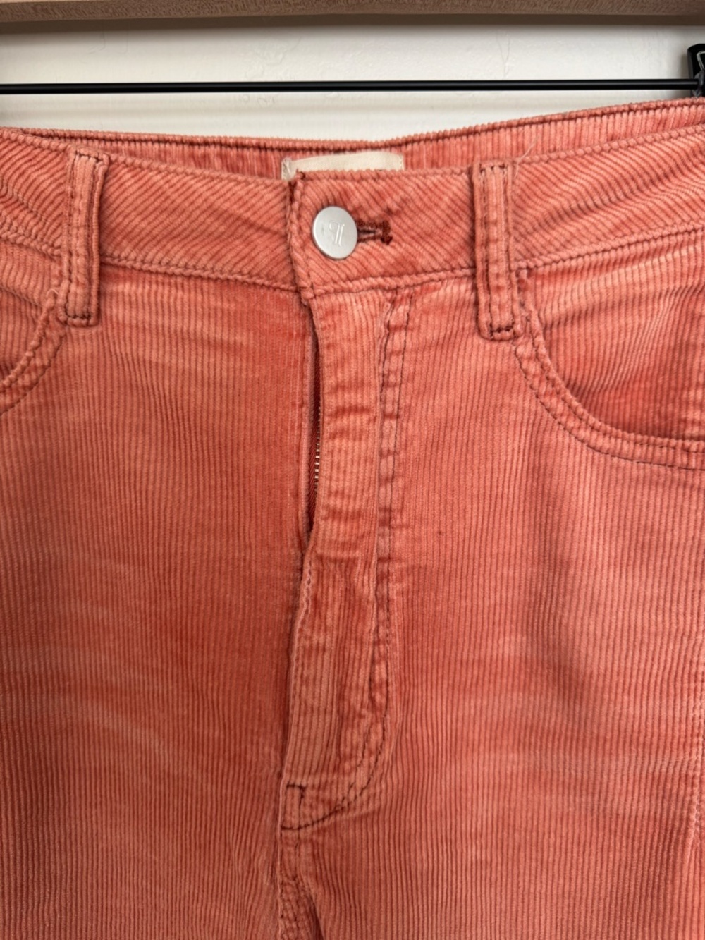 Pilcro The Kenna Mid Rise‎ Heritage Barrel Jeans Corduroy Peach Pants Size 30 - Picture 5 of 13